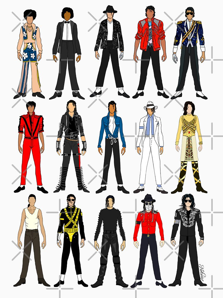 Outfits of King Jackson Pop Music Fashion by NOTSNIW ART