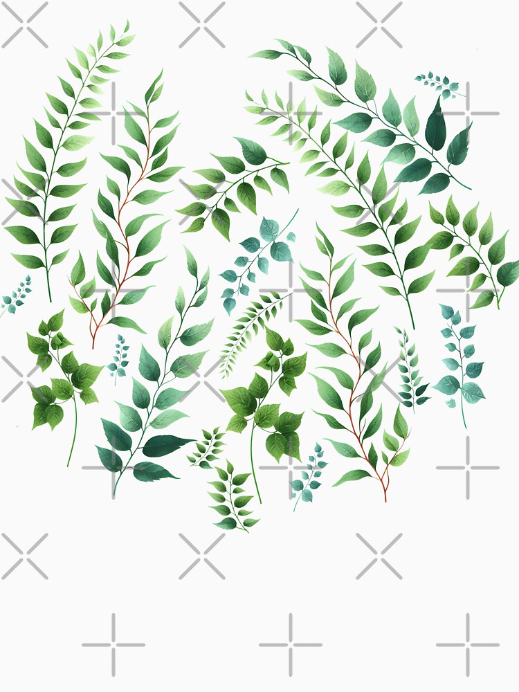 Greenery Botanical Print Green by SilverPegasus