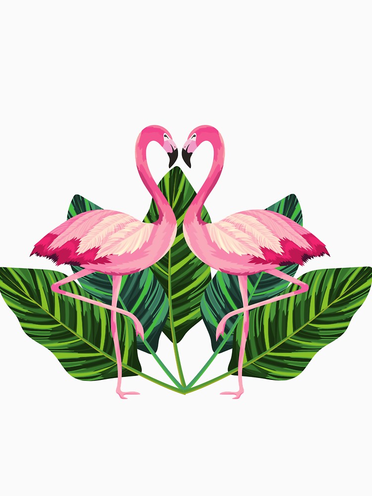 romantic cute watercolor tropical pink flamingo by Beeroclock