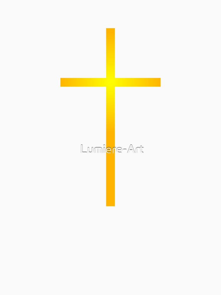 Narrow cross, simple, Jesus, gold by Lumiere-Art