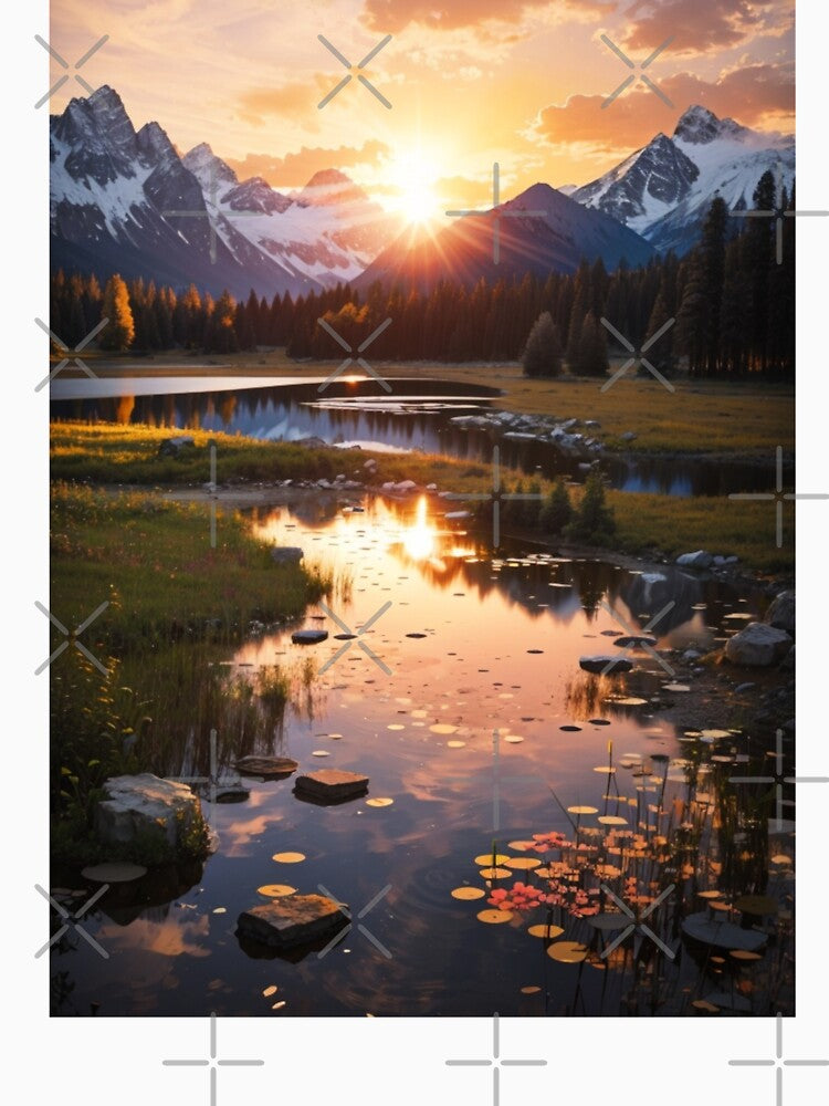 001 Enchanting Sunset in the Forest by Alexis Art Collection
