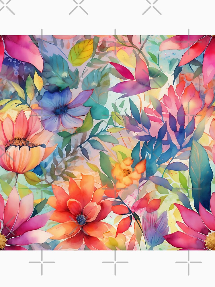 Springtime Floral Blooms 9 : Watercolor Floral Seamless Pattern for DIY Crafts and Home Decor by Shadi Rosenow