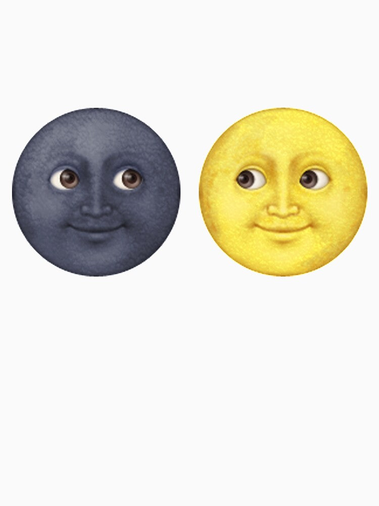 Staring New/Full Moon Face Emojis by Katie's Redbubble