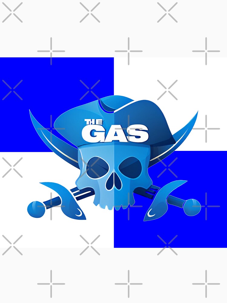 the gas bristol rovers football team skull and swords on blue and white squares by JasonTrivettart
