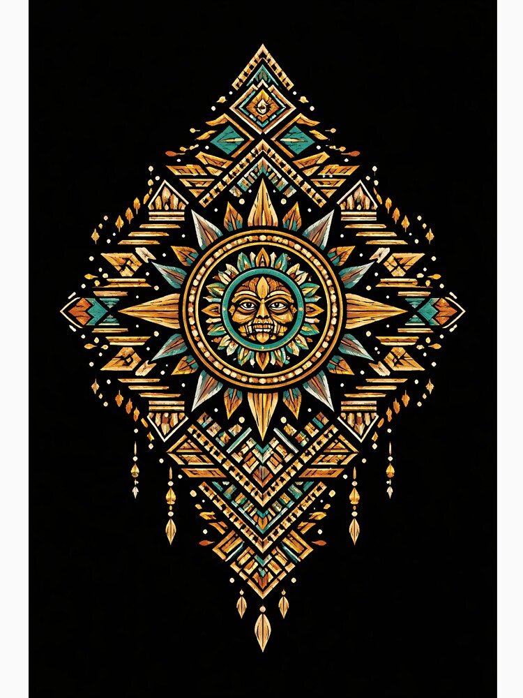 Aztec Sun Symbol – Sacred Mesoamerican Geometry by DrizzyV