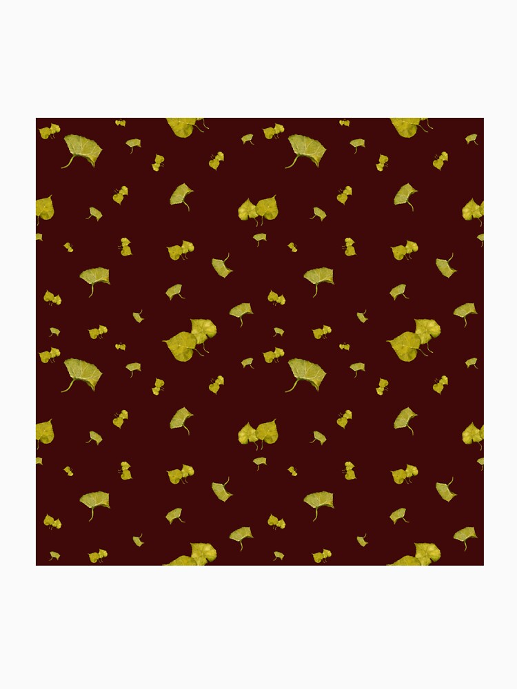 Green leaves seamless pattern watercolor brown color by Yana Mustafina | Boho Soulful Designs