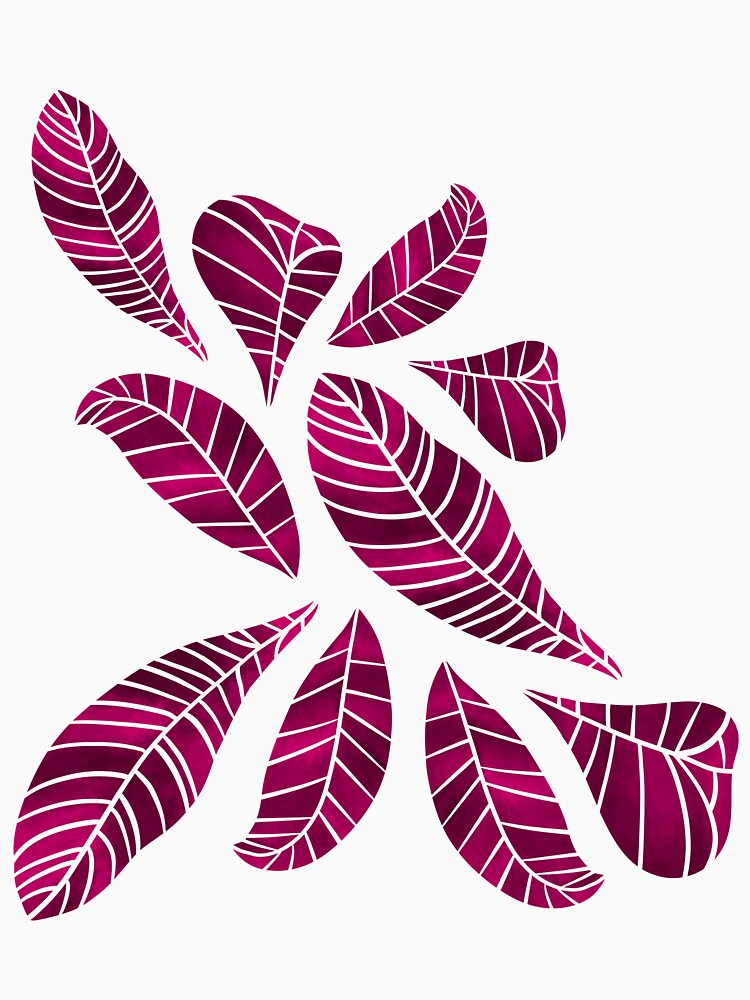Magenta Maui Leaves by artsylyons