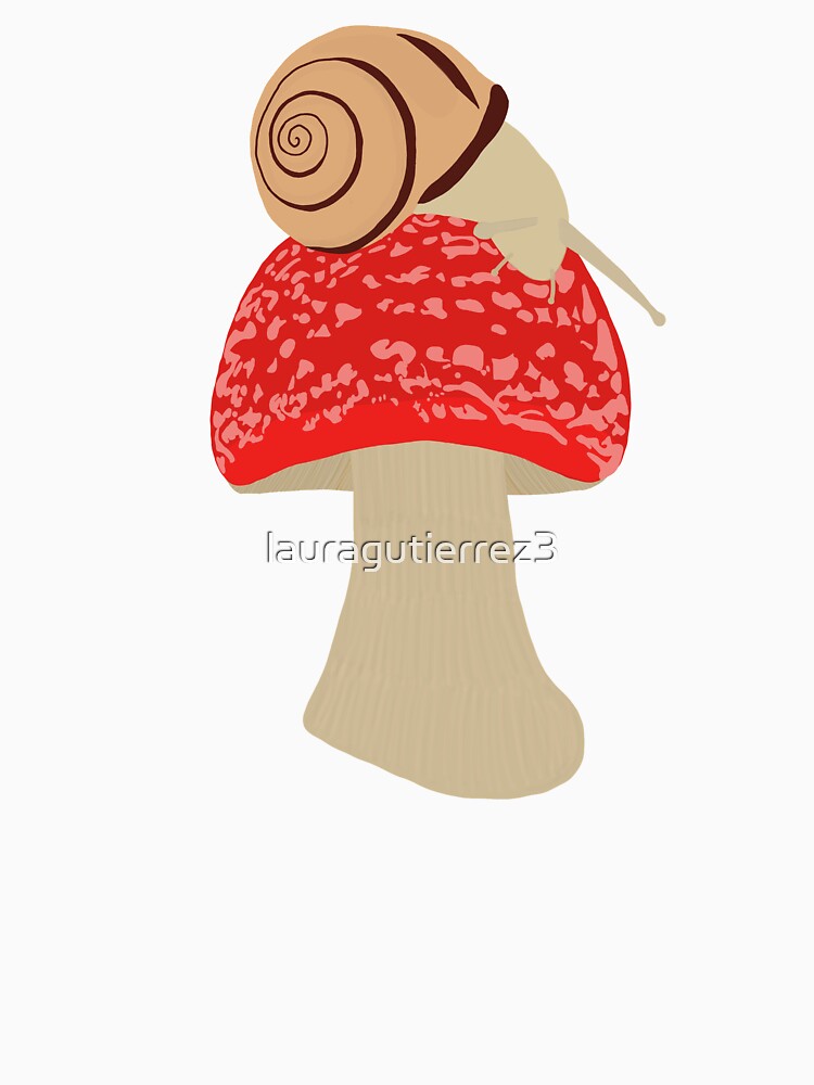 Snail on Mushroom by lauragutierrez3