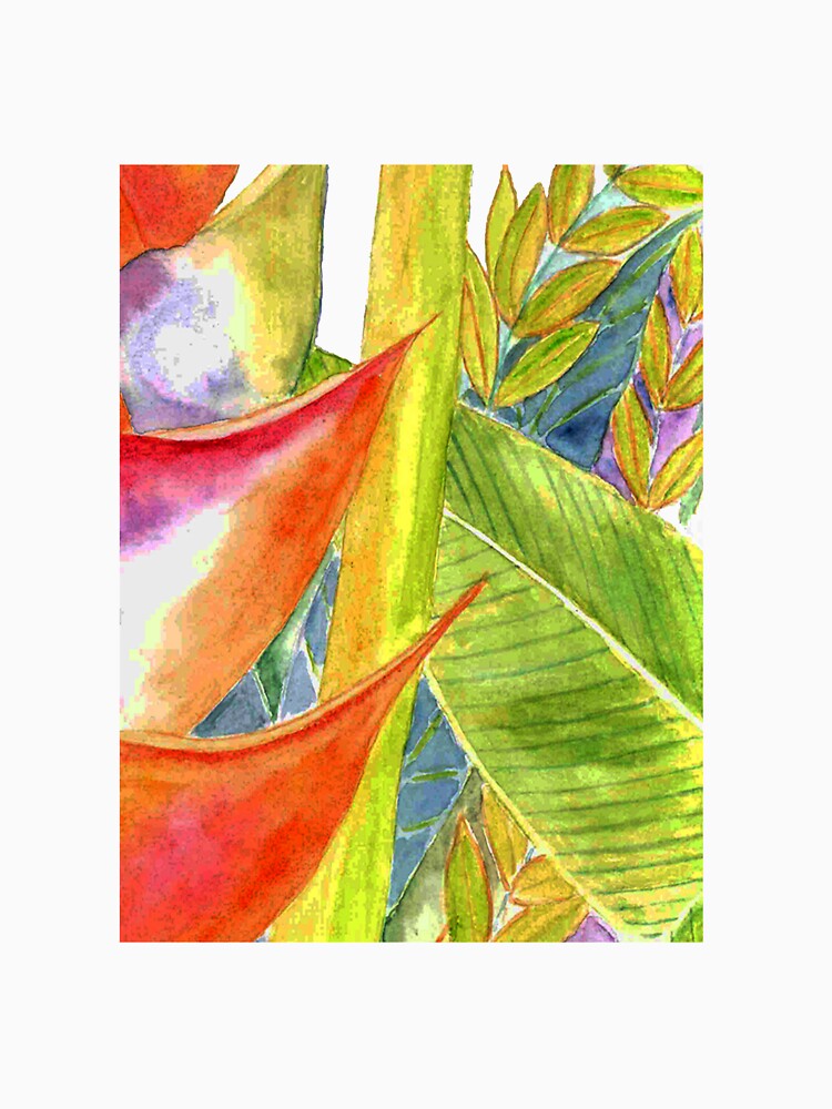 Tropical flower in watercolor by latiendadearyam