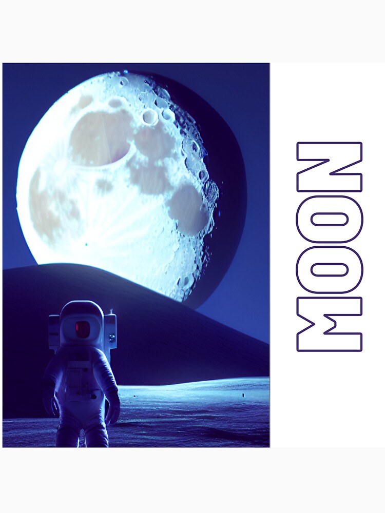 astronaut on the Dark moon 9 by Happy  Planet