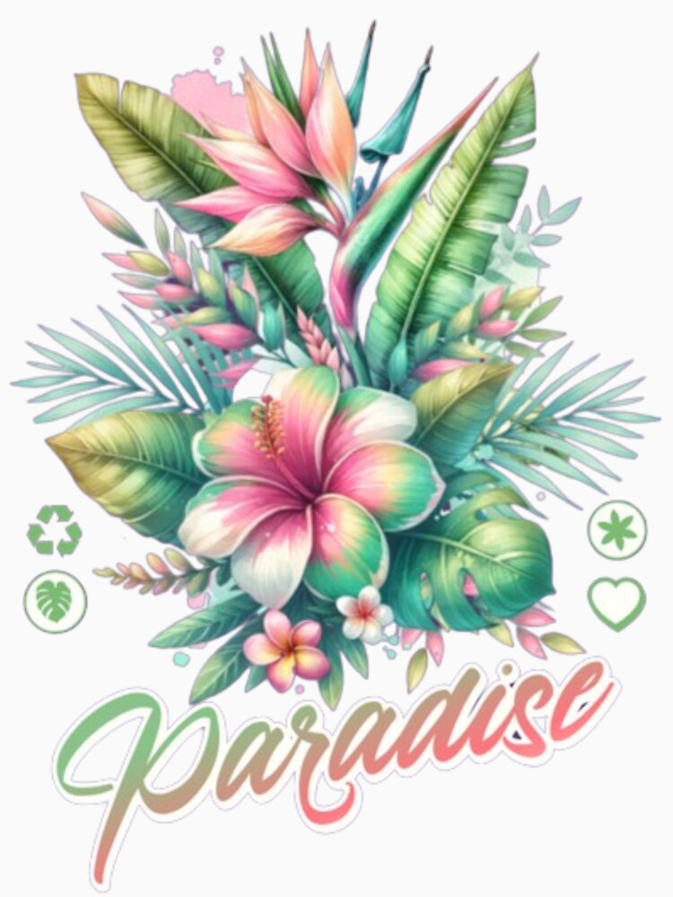 Paradise_in_Full_Bloom._Tropical_Flowers  minimalist_design, botanical, by Casa Barata