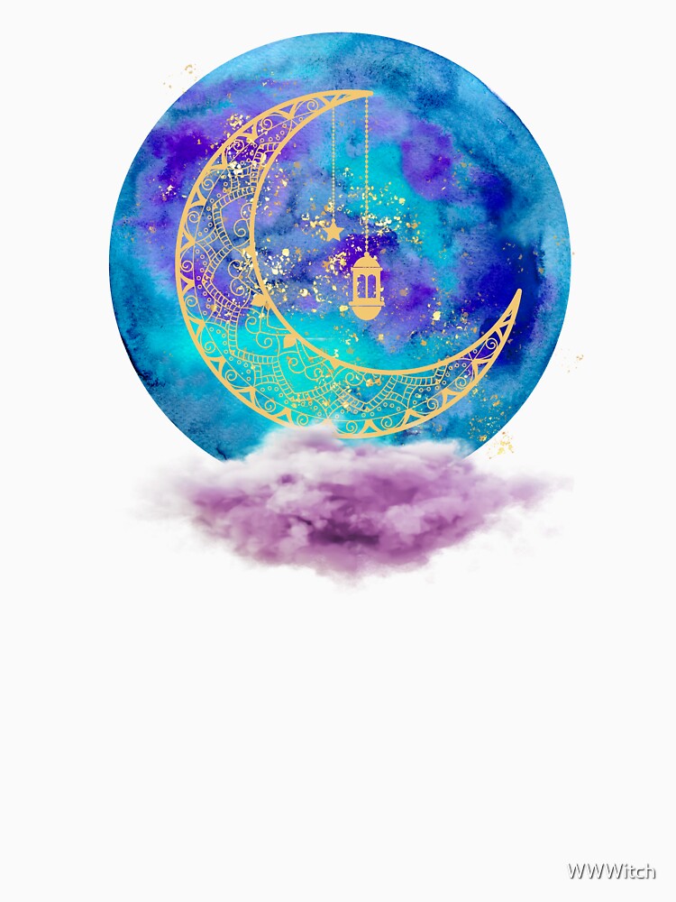 Pastel Bohemian Filigree Crescent Moon by WildWoodlandWitch
