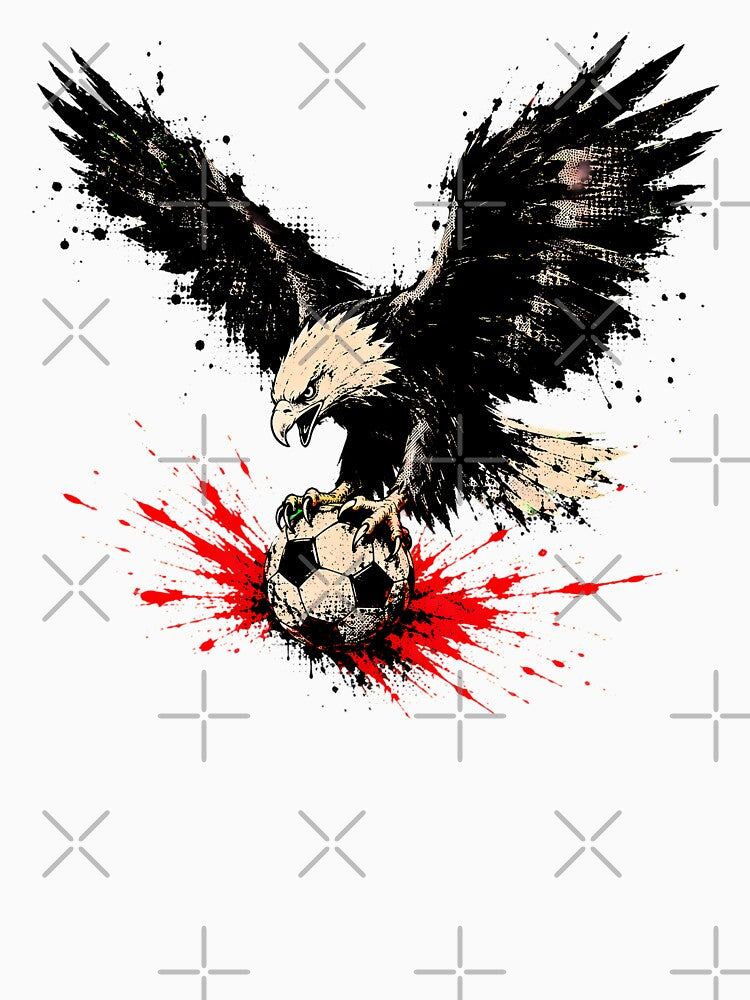Patriotic Bald Eagle Soccer Splatter Grunge by chattsuede