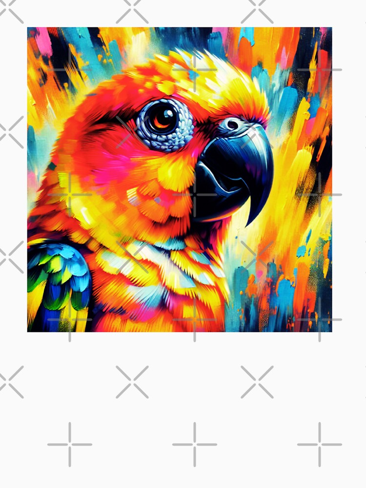Sun Conure Acrylic Art by TheAnimalZ00