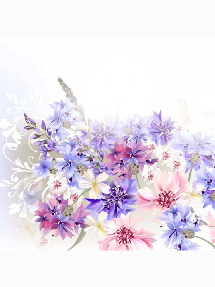 Blue Purple Floral Merchandise by cindyfordyce