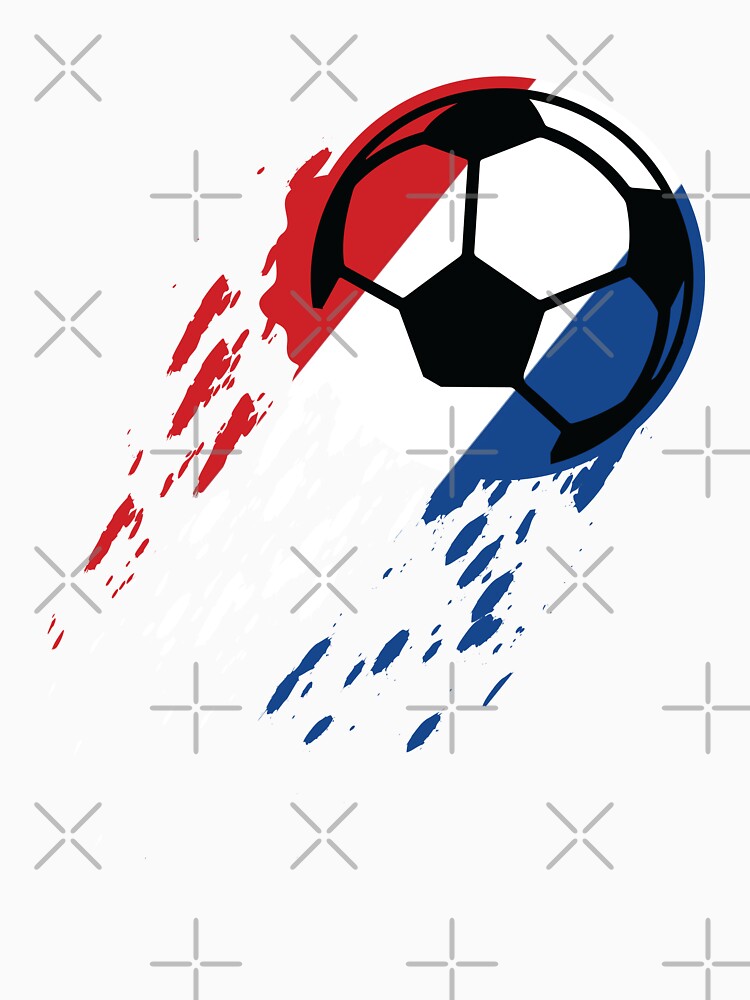 The Netherlands Soccer Flag Pride Football with Paint Splatter Effect by Shiraufa