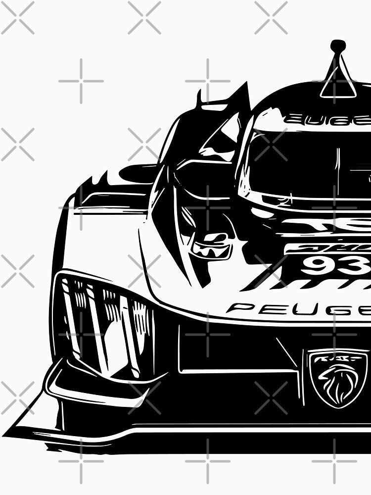 9X8 2022 WEC Hybrid Hypercar V6 Race Car Illustration by ArtistikAvenue