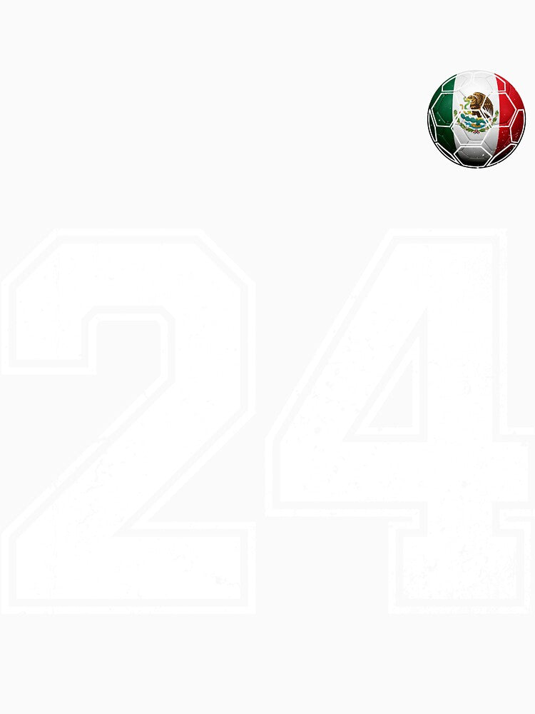 Number 24 Mexico Flag Football Fan by BernoNickel