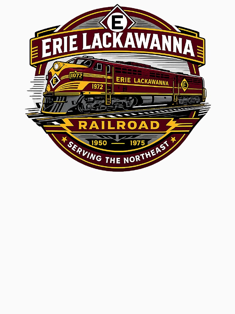 Erie Lackawanna Railroad Vintage Diesel Train by The Junto Shop