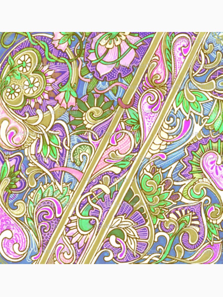 Purple and Green Paisley Designs by cindyfordyce
