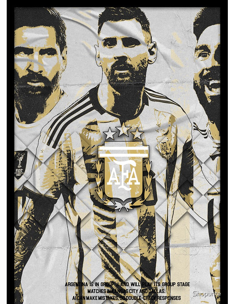 Messi AFA World Cup Champion Art by Shopunte