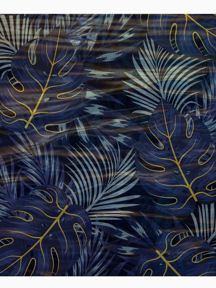 emerald green dark luxury leaf pattern by Beeroclock