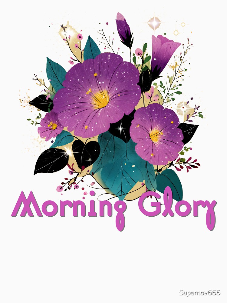 Morning Glory: Blooming Magic in Purple and Gold by ForeverPrintsOK