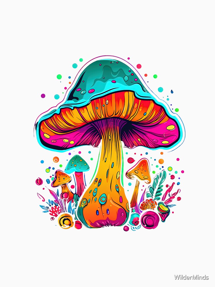 Vibrant Mushroom Trippy by WilderMinds