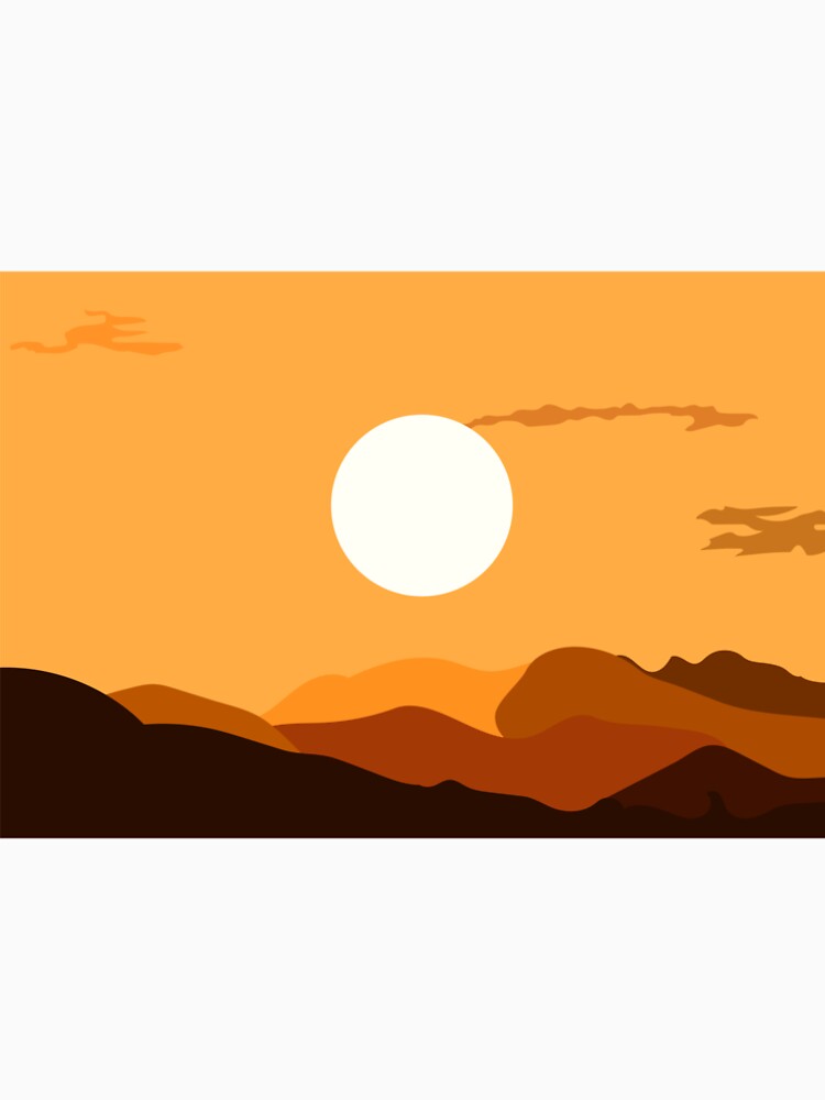 Sunset vector art illustration by AtonuHaque