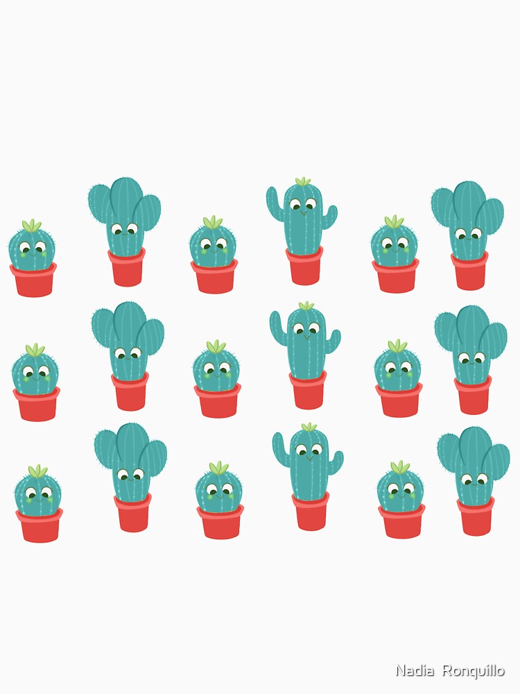 Baby cactus pattern emerald green by Nadia  Ronquillo