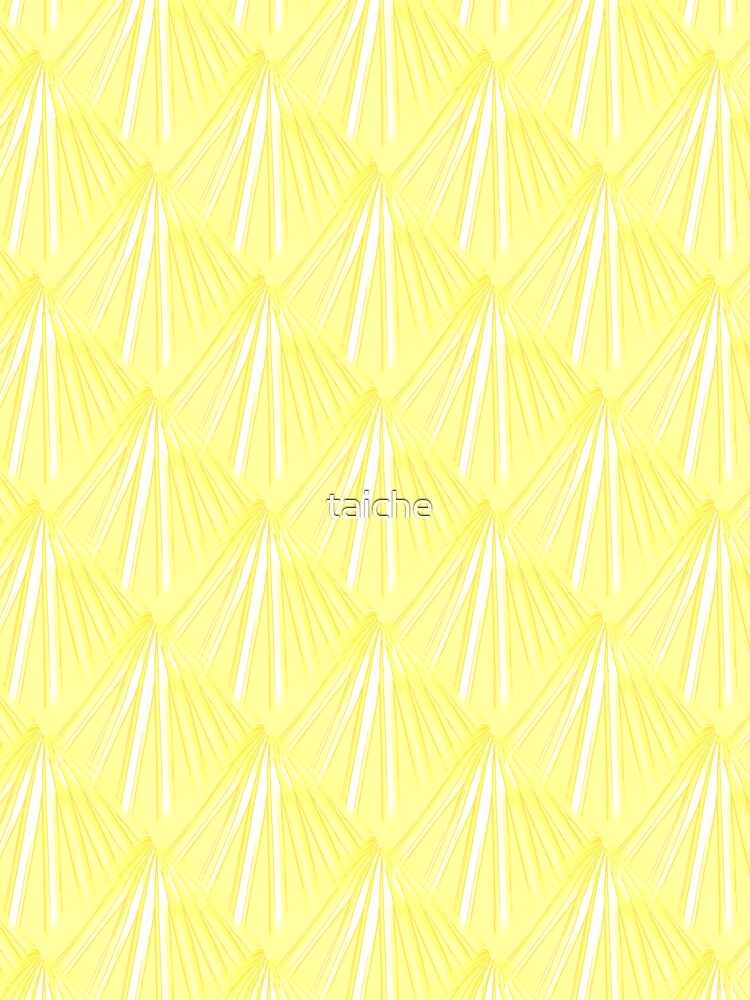 Art Deco Tropical Beach Palm Vacation Vector Yellow Tones by taiche