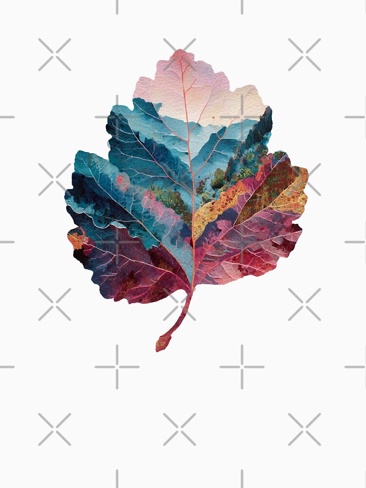 Mountain Landscape Leaf by Swedeprep