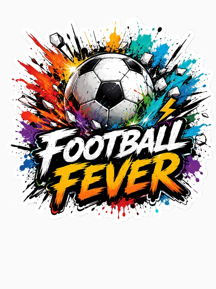 Football Fever Soccer Ball Splash Art | Colorful Sports Graphic Design by SkeletonMood
