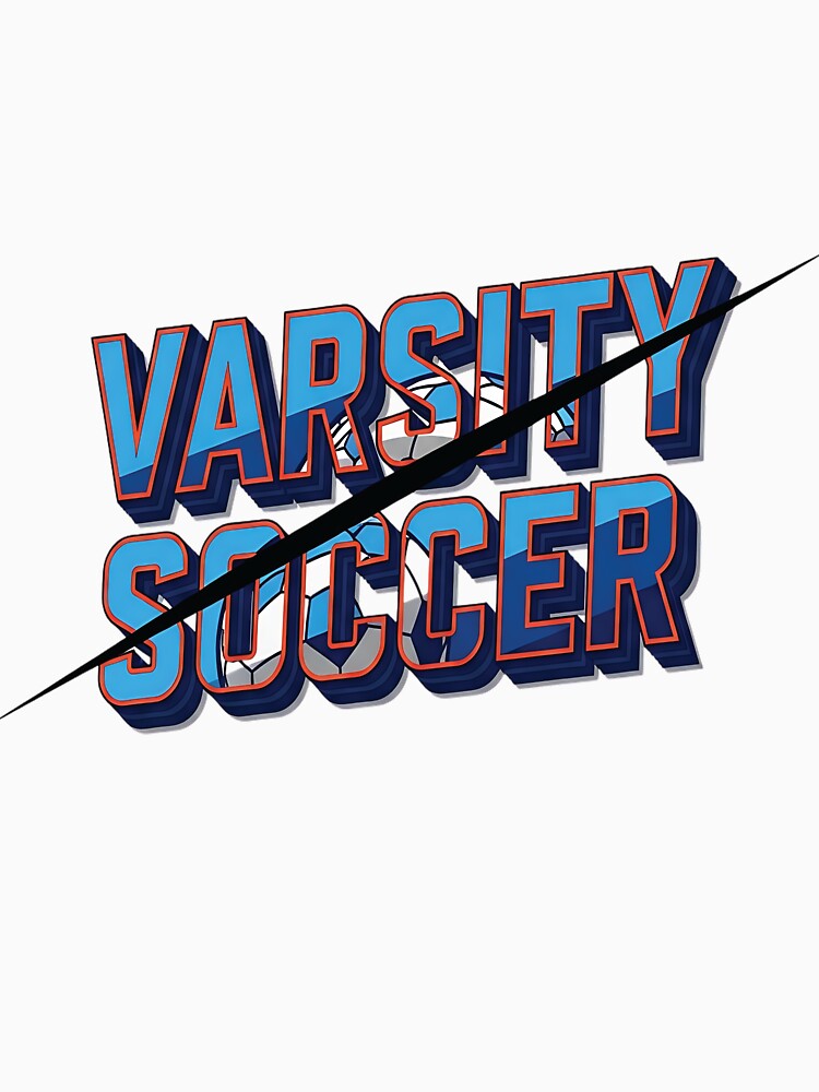 Varsity Soccer 3D Typography T-Shirt – Bold Athletic Sports Design by Dhakagallere