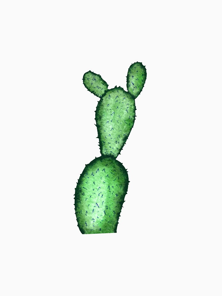 Cactus branch plant green a watercolor sketch black by Yana Mustafina | Boho Soulful Designs