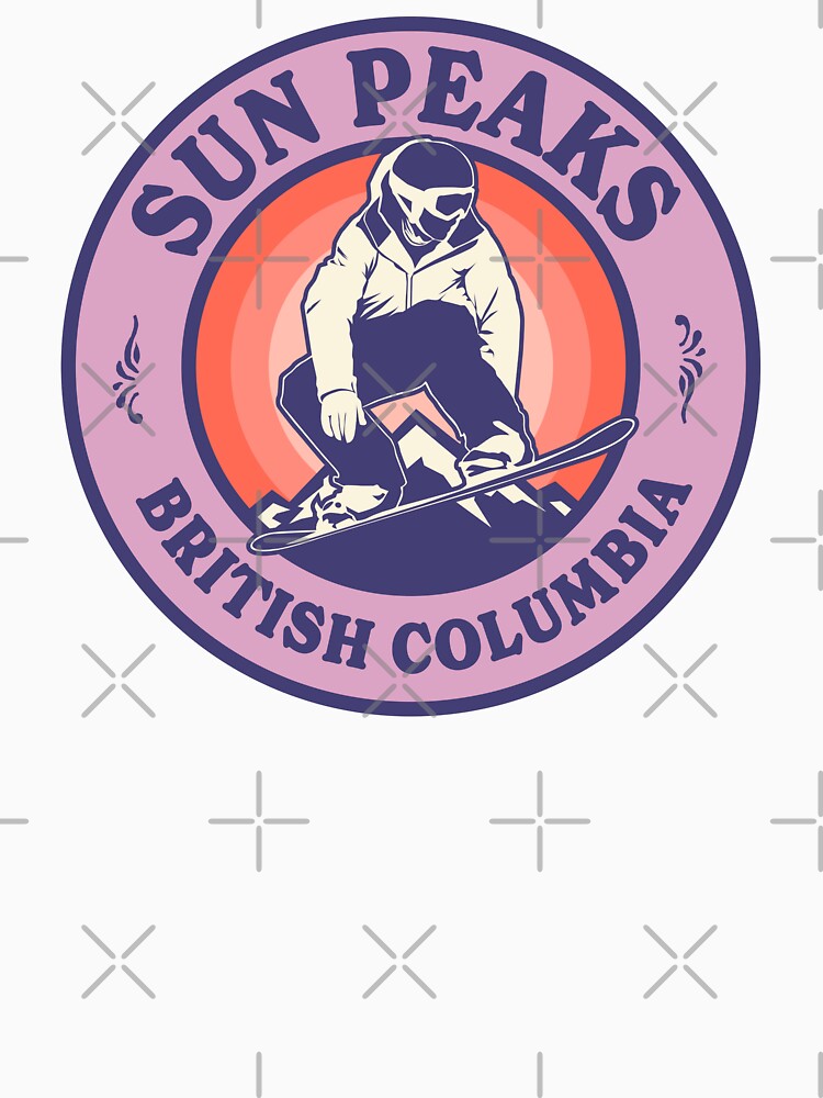Sun Peaks BC Snowboard Retro Badge by modeoftravel