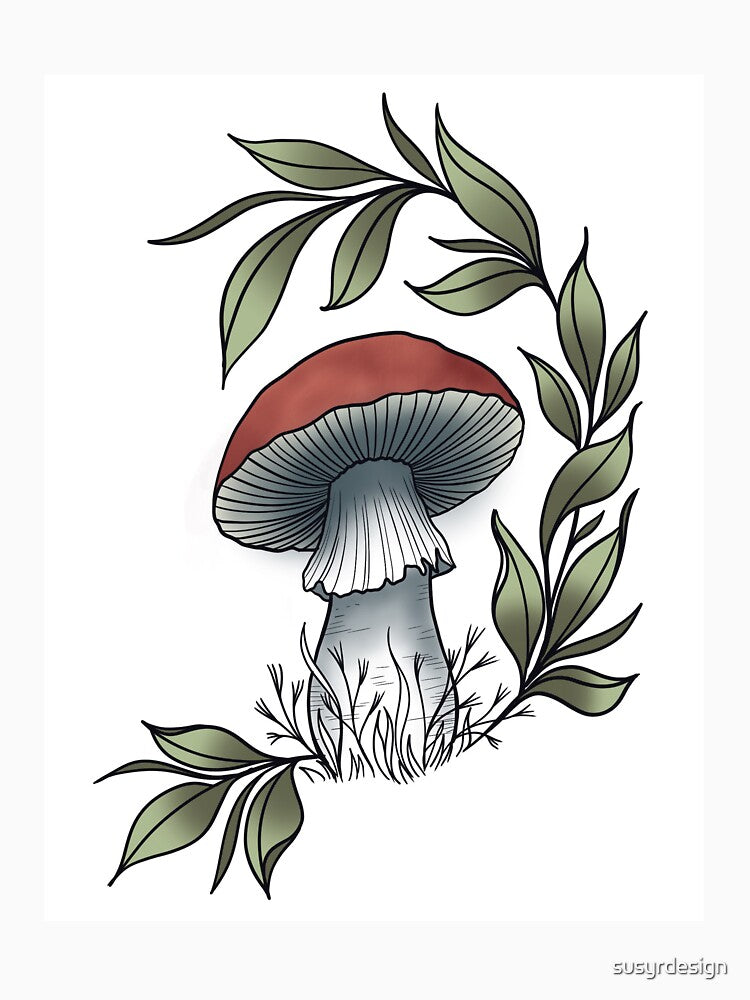 The big mushroom - digital art by susyrdesign