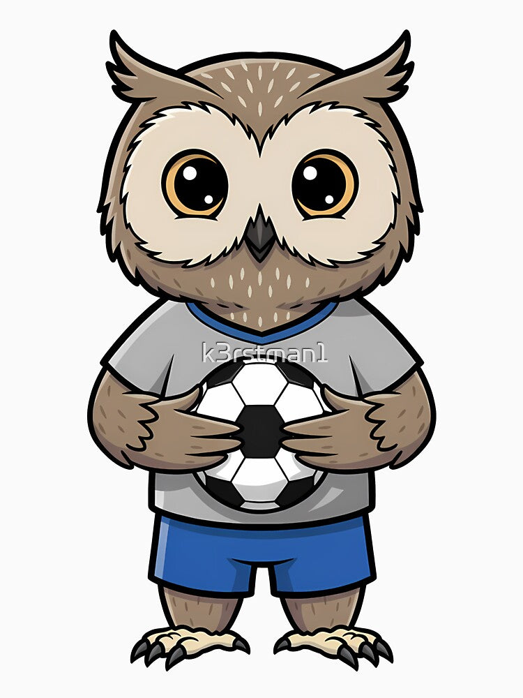 Cute Soccer Owl Player Cartoon Mascot by k3rstman1