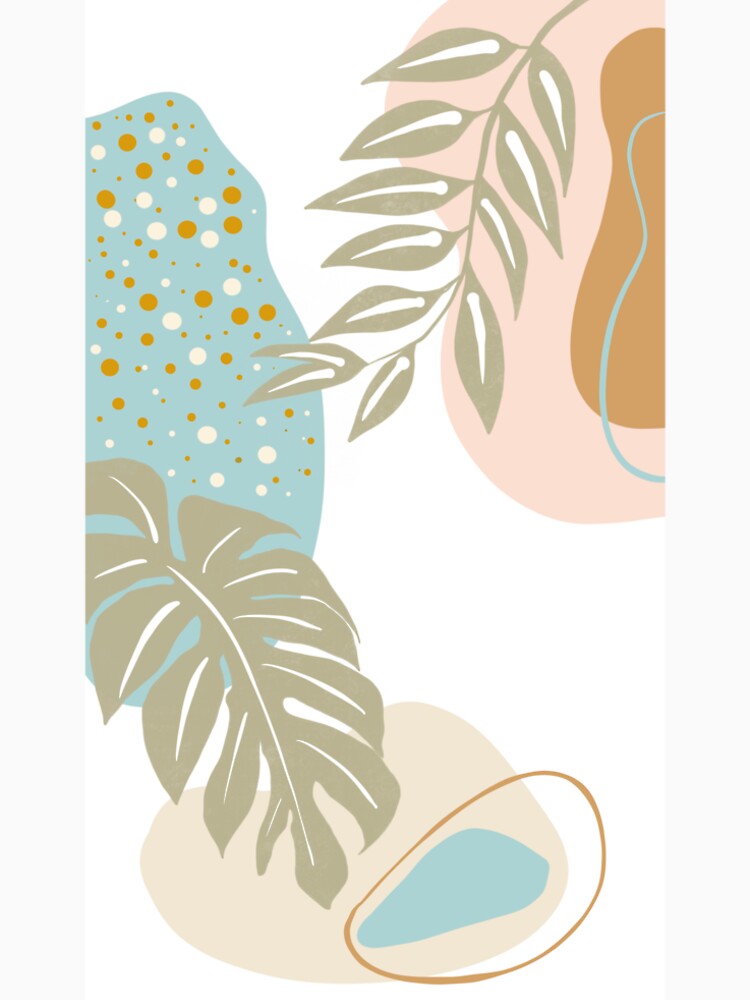 Botanical abstract leaf calm by lafagearts