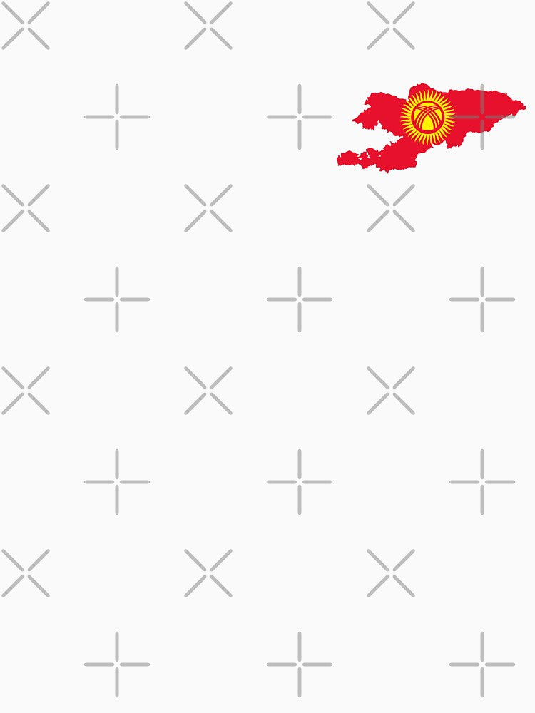 Flag Map of Kyrgyzstan by feether-store