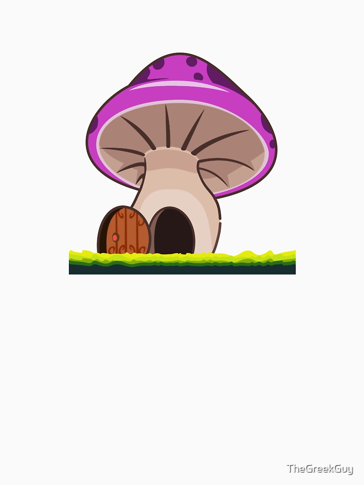 Mushroom House Purple Cartoon Design Gifts by TheGreekGuy