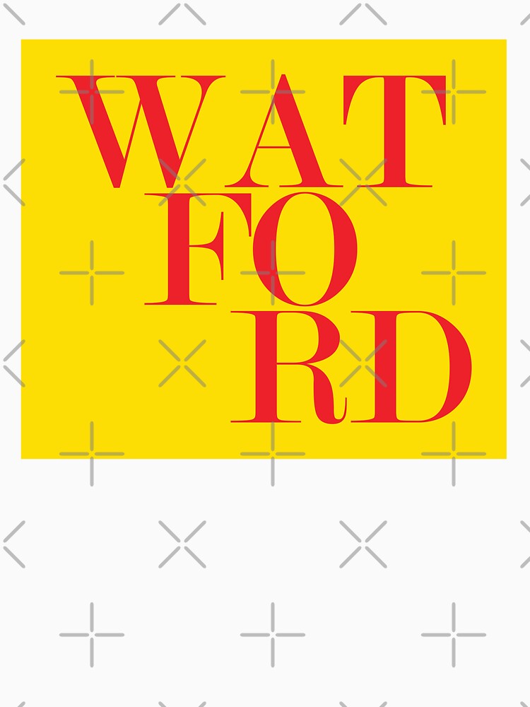 Watford UK Town Typography Minimalist Patriotic Travel Souvenir by kakarikihill