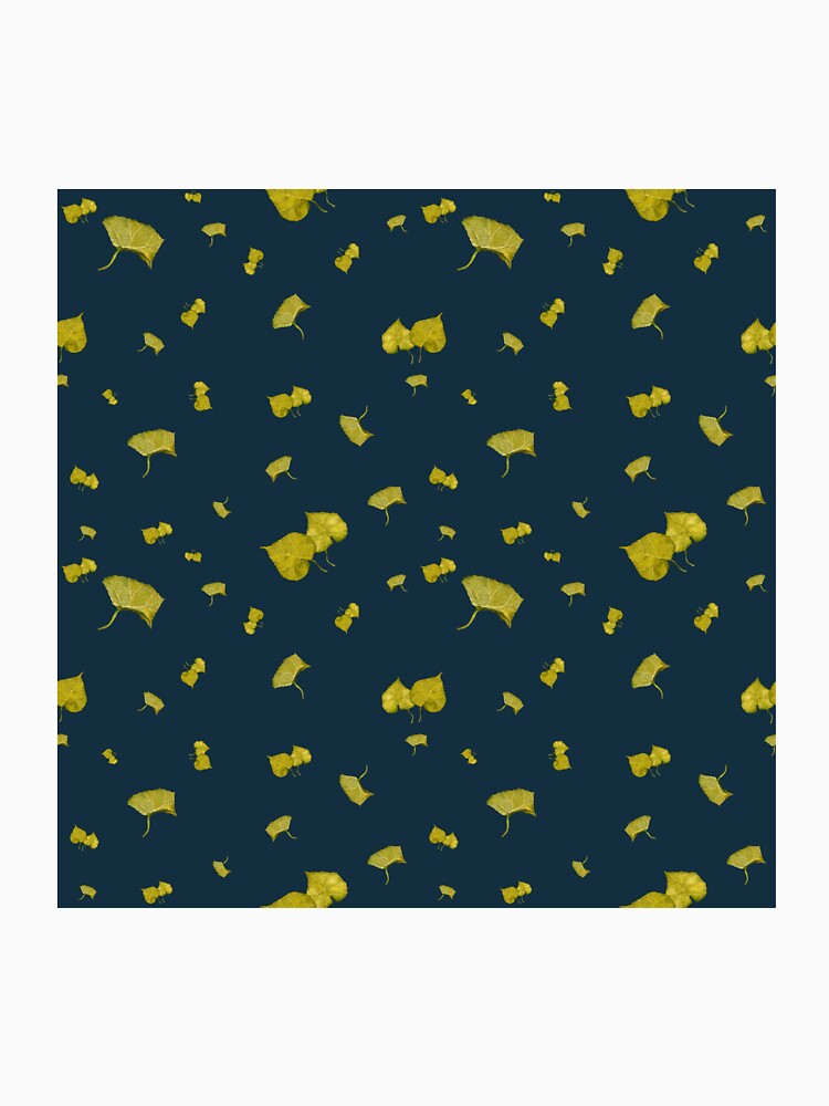 Green leaves a seamless pattern watercolor blue by Yana Mustafina | Boho Soulful Designs