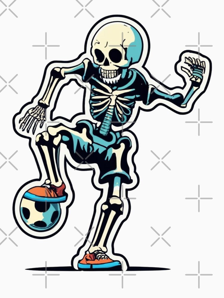 Skeleton Halloween Men Boys Soccer Player Halloween by splashworks
