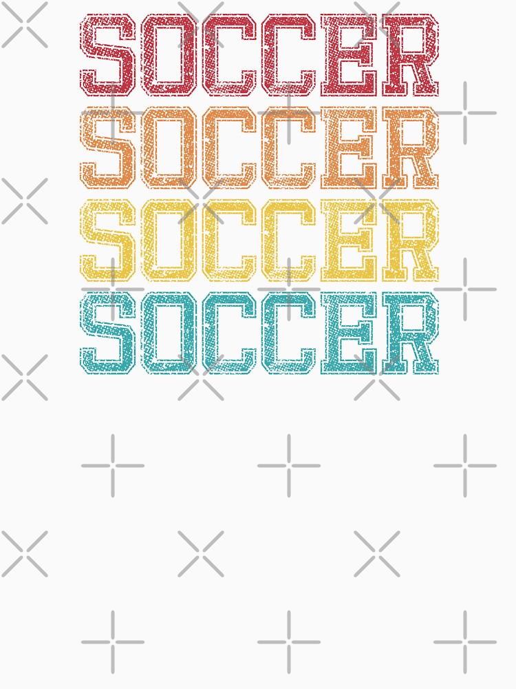 College Style Soccer Text (retro colors) by Numero14