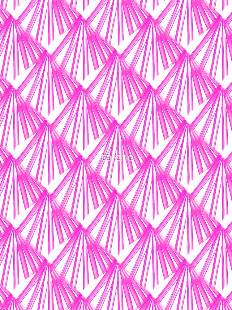 Art Deco Tropical Beach Palm Vacation Pink On White by taiche