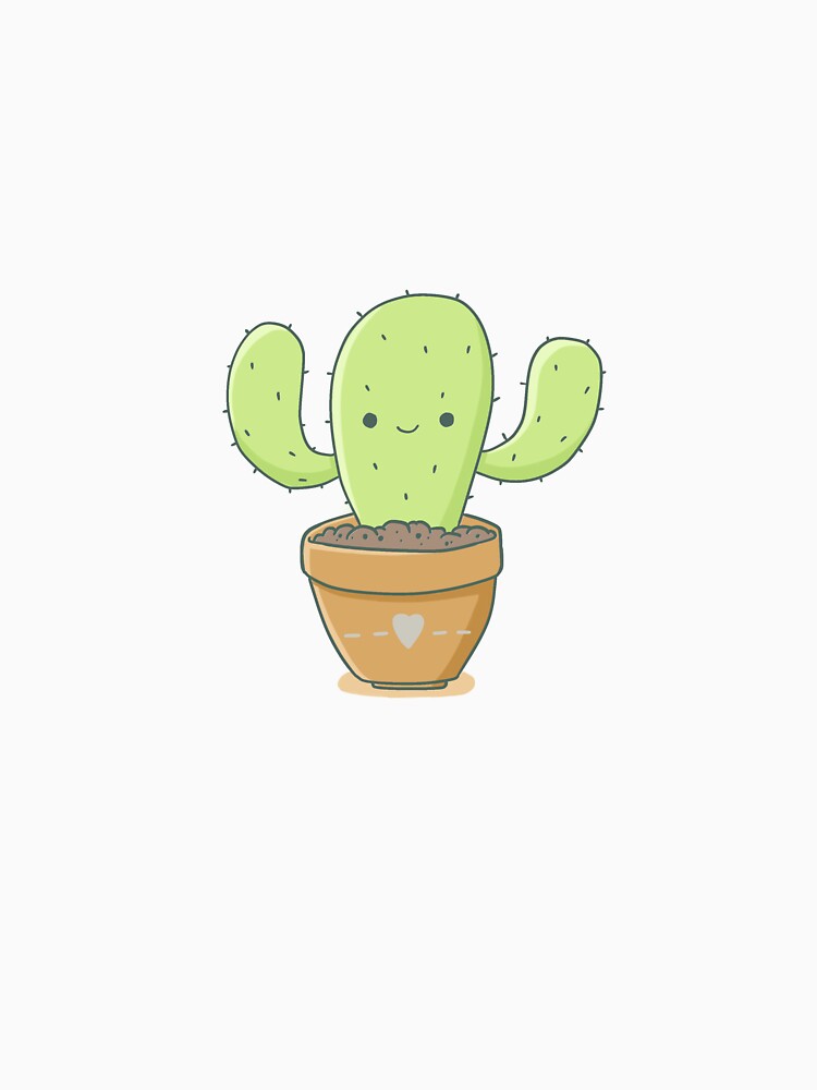 Cute Kawaii Cactus Plant Cartoon by artwithsushie