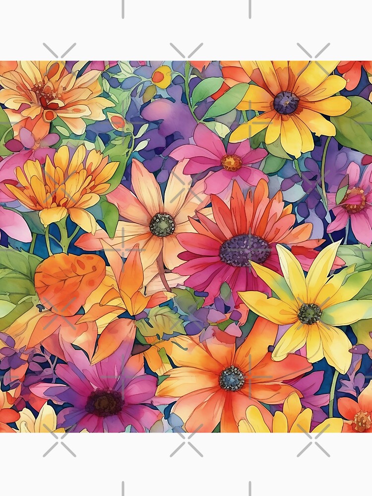 Springtime Floral Blooms 28 : Watercolor Floral Seamless Pattern for DIY Crafts and Home Decor by Shadi Rosenow