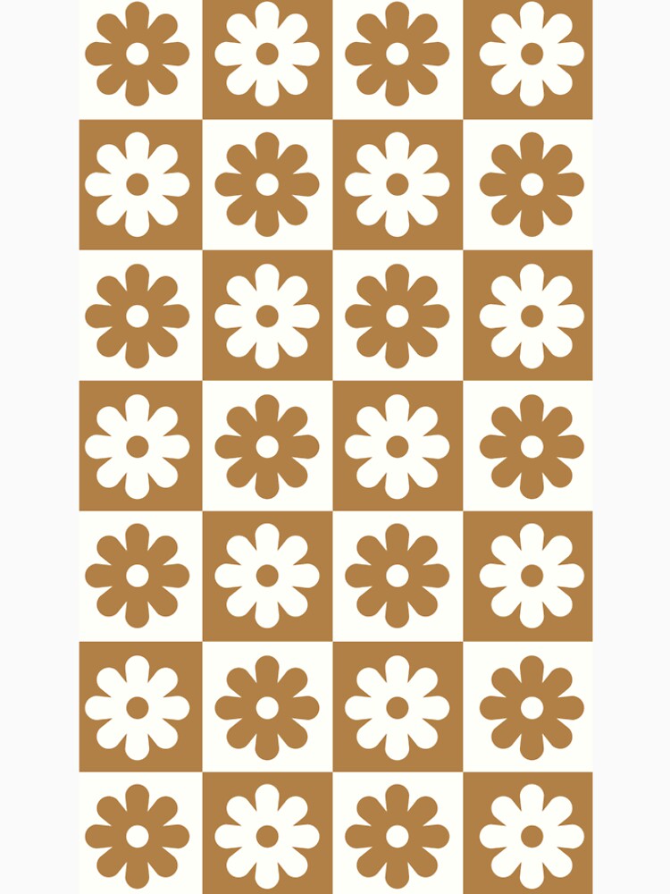 sixties floral checkerboard pattern by megcoooper