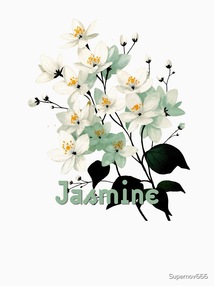 Jasmine – Elegant Floral Botanical Art by ForeverPrintsOK